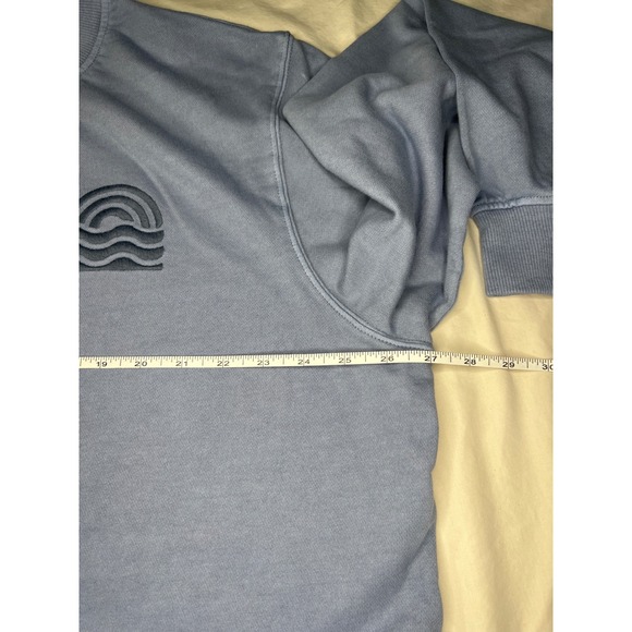 Goodfellow & Co Mens Pullover Sweatshirt Blue Waves Graphic Crewneck XXL - Picture 3 of 5